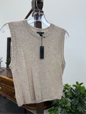 James Perse Women's Taupe Sleeveless Knit Top